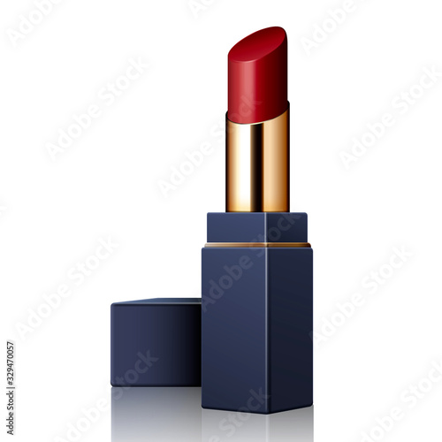 Red matte lipstick illustration