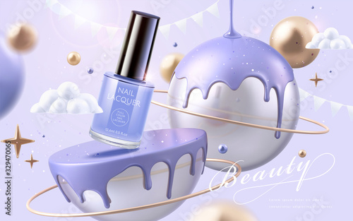 Purple nail lacquer ads