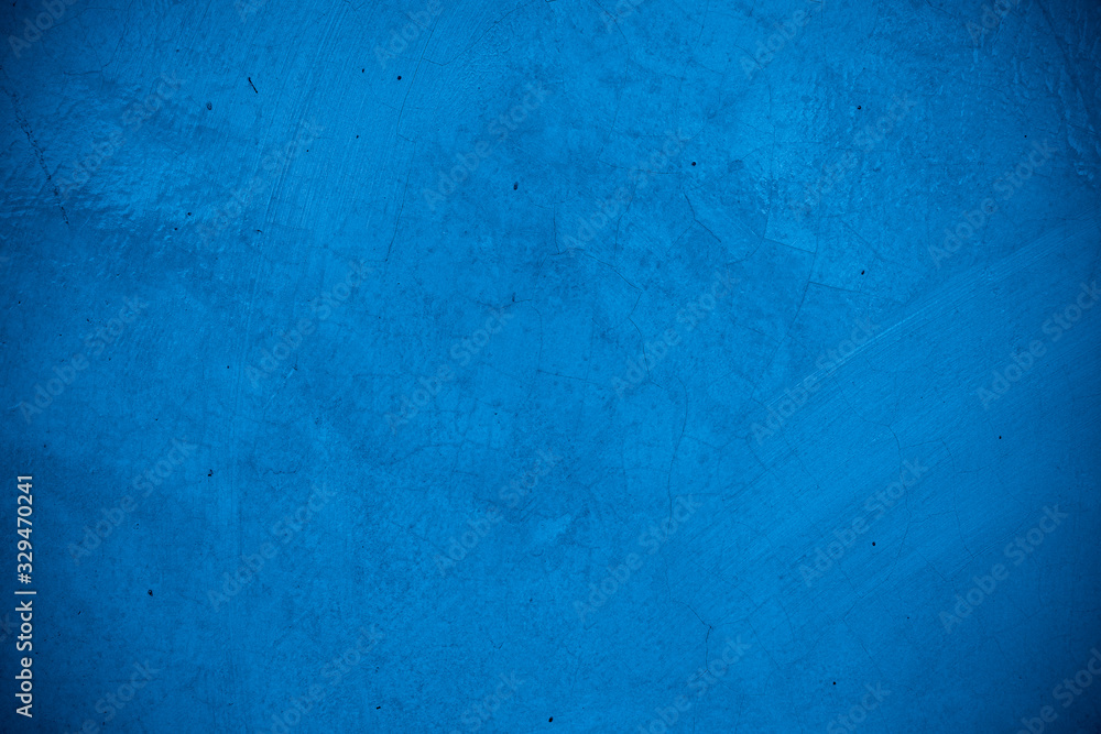 Old wall pattern texture cement blue dark abstract  blue color design are light with black gradient background.