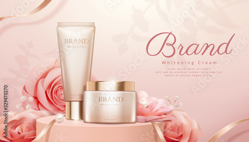 Romantic cosmetic products ads