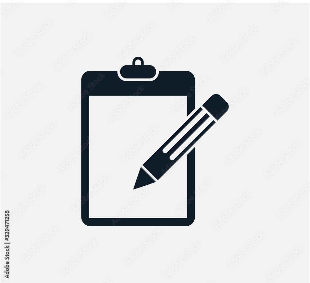Clipboard and check icon vector logo template Clipboard and check icon vector logo template