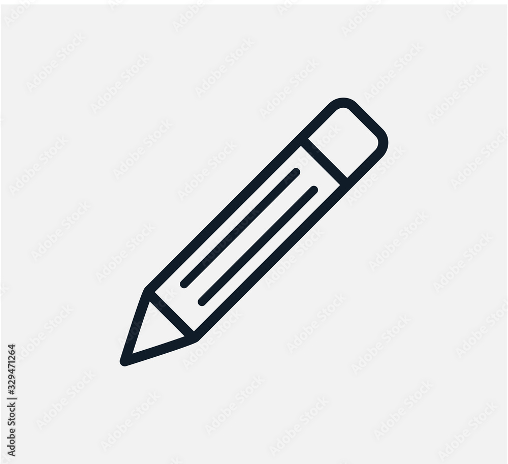 Pencil icon vector logo design template Pencil icon vector logo design template