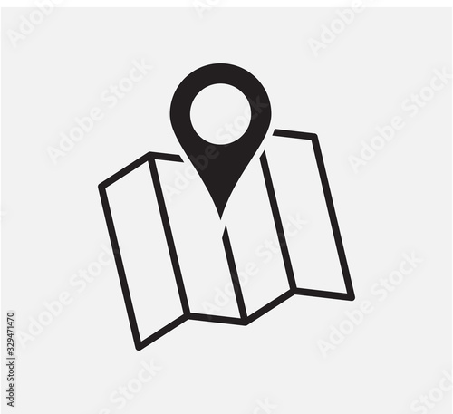 Pin Located icon vector logo design template best design