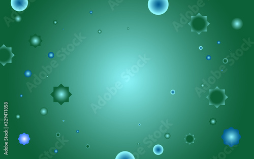 Virus. Abstract vector microbe on green background. Virus, allergy bacteria, medical healthcare, microbiology concept. Disease germ, pathogen organism, infectious micro virology