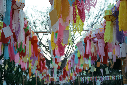 Hanging Lantern Northern Thai Temple