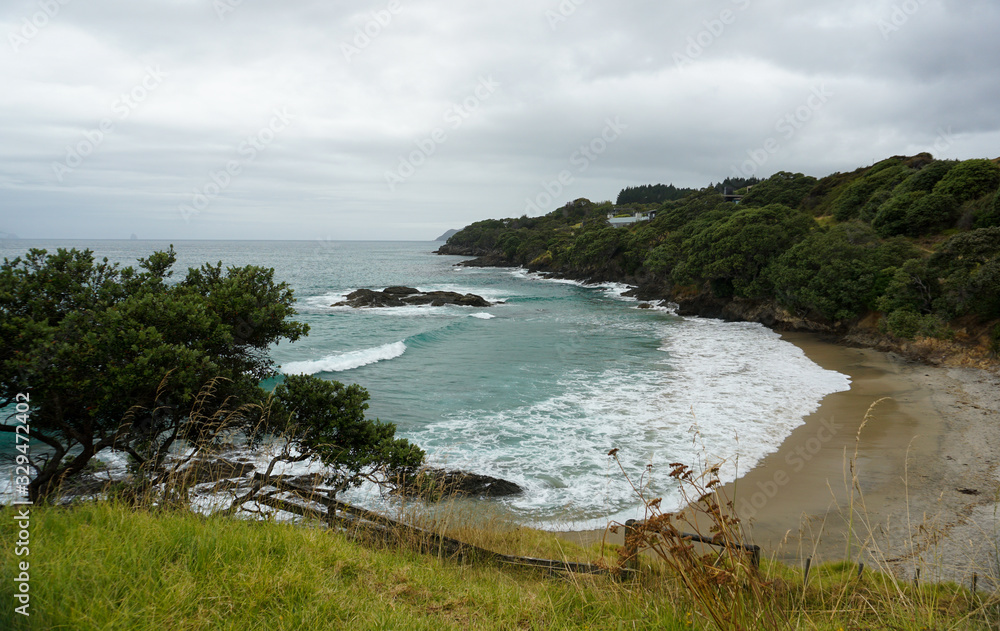 Beautiful landscape of Pancake Rocks in Waipu New Zealand