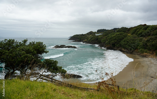 Beautiful landscape of Pancake Rocks in Waipu New Zealand