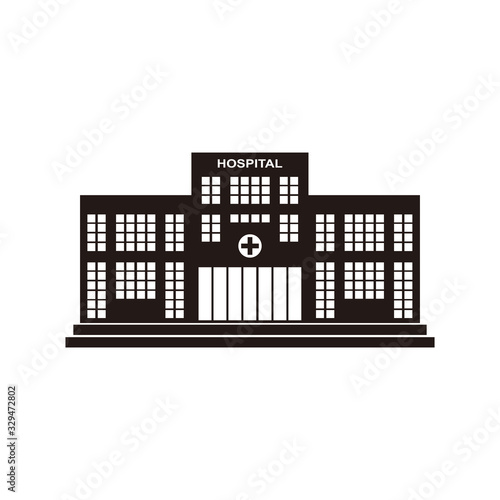 Hospital vector icon symbol illustration
