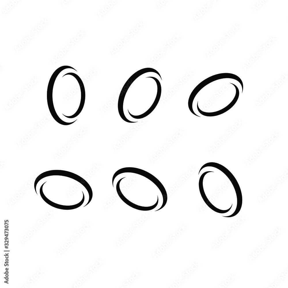 collection minimal ring logo icon design vector illustration collection minimal ring logo icon design vector illustration