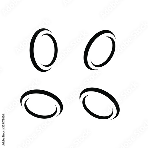collection minimal ring logo icon design vector illustration