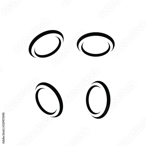 collection minimal ring logo icon design vector illustration