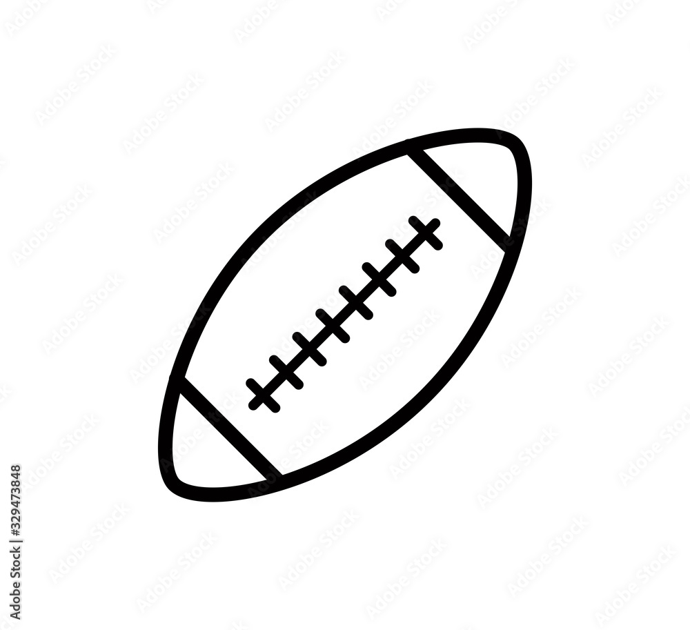 Rugby icon vector logo template Rugby icon vector logo template