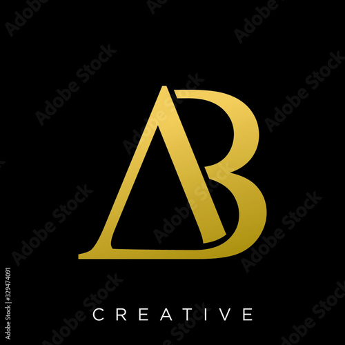 ab logo design vector icon