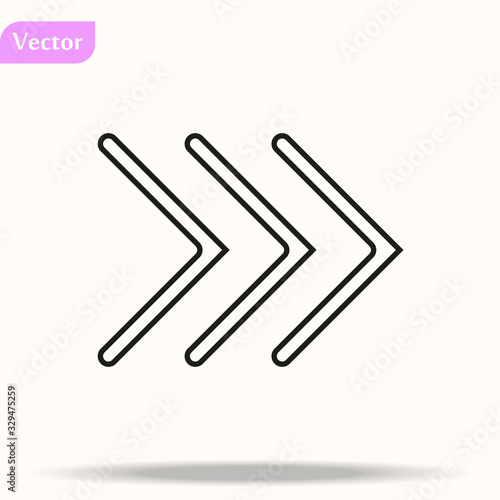 Arrow Icon. isolated perfect pixel with flat style in white background for UI, app, web site, logo. Vector illustration.