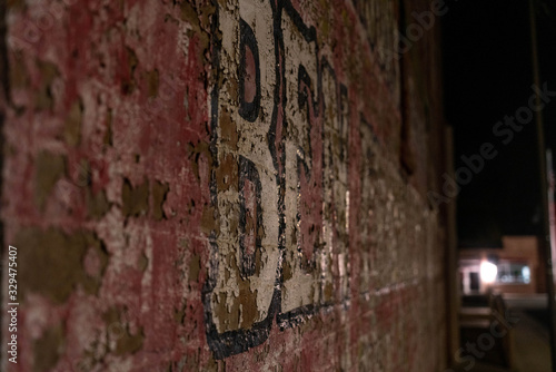 old mural on the wall