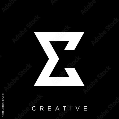 e sigma logo vector abstract background