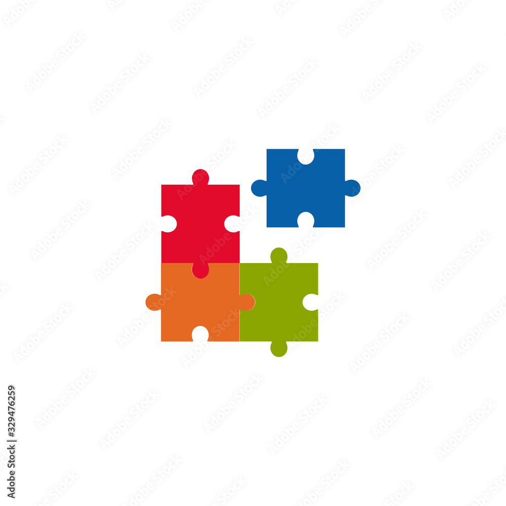 Puzzle graphic design template vector isolated Puzzle graphic design template vector isolated