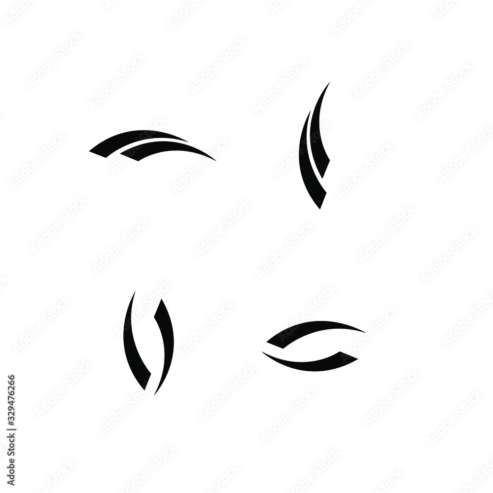 collection minimal swoosh logo icon design vector illustration