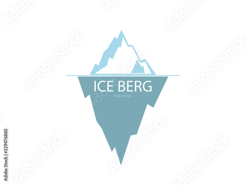 ice berg logo design on the white background