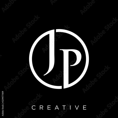 jp luxury logo design vector