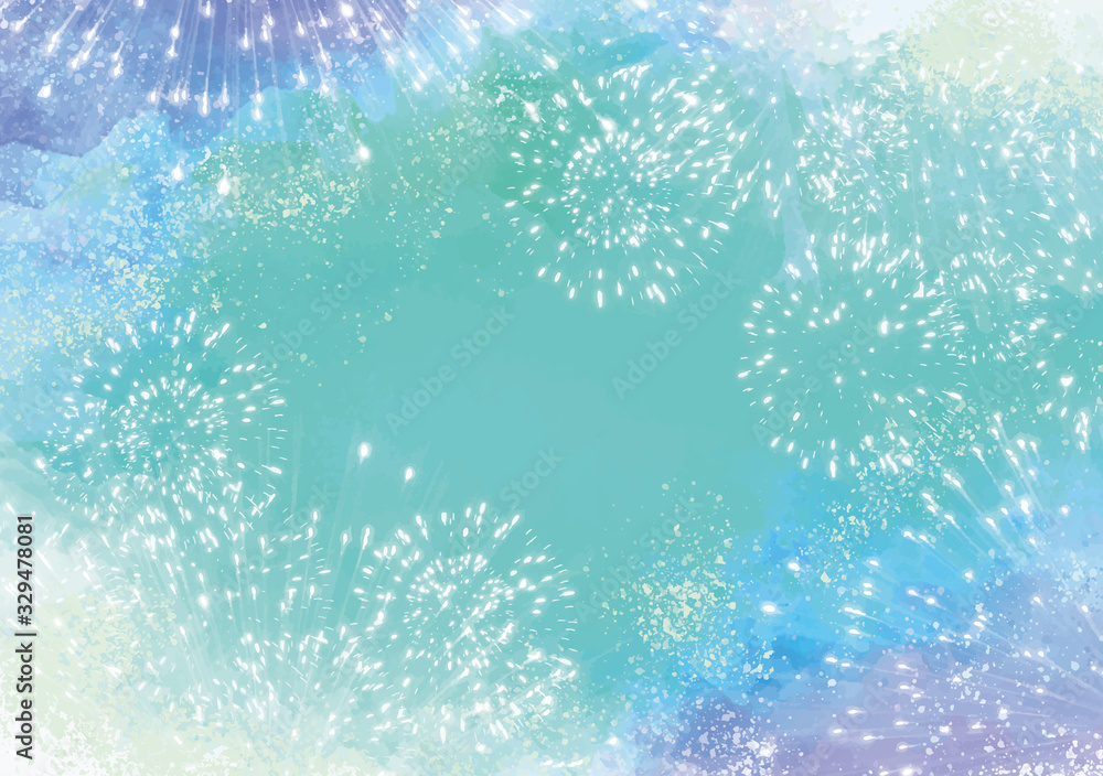 花火:花火 花火大会 火花 風物詩 8月 フレーム 枠 水彩 イベント 年中行事 花火:花火 花火大会 火花 風物詩 8月 フレーム 枠 水彩 イベント 年中行事