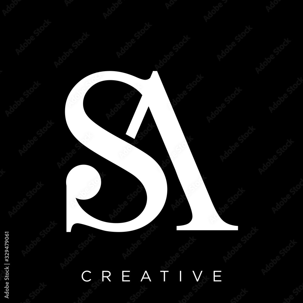 sa logo design vector Stock Vector | Adobe Stock
