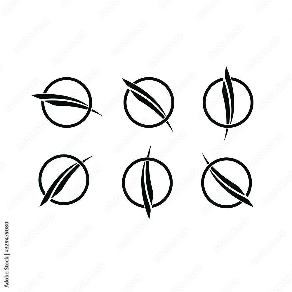 Fototapeta premium collection swoosh circle logo icon design vector illustration