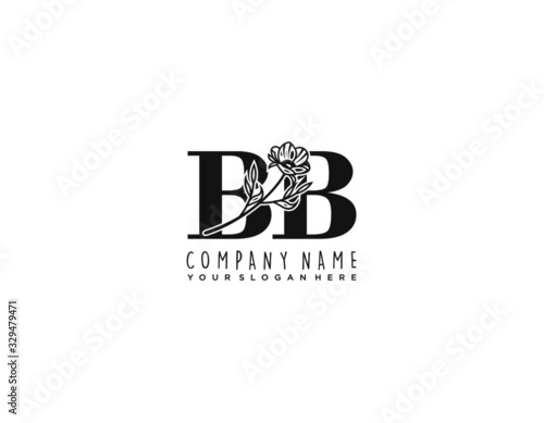 Letter BB handwrititing logo with a beautiful template