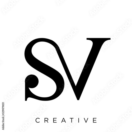 sv logo design vector