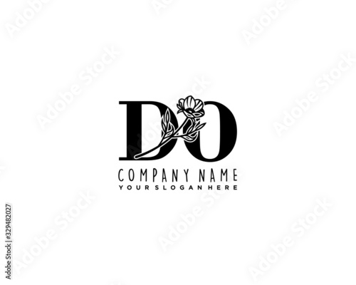 Letter DO  handwrititing logo with a beautiful template