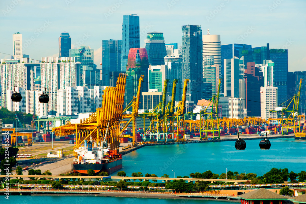 Fototapeta premium Cable Cars - Singapore City