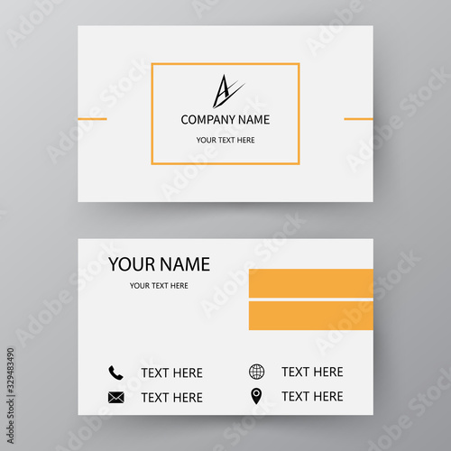 Vector business card. Visiting card for business and personal use. Modern presentation card. Vector illustration design.