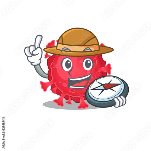 Coronavirus substance an experienced explorer with a compass
