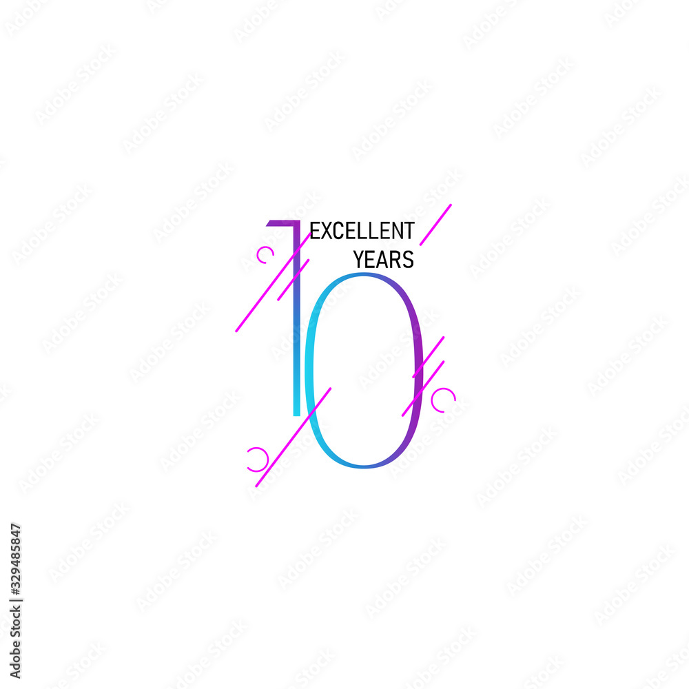10 Years Anniversary Celebration Elegant Number Vector Template Design Illustration 10 Years Anniversary Celebration Elegant Number Vector Template Design Illustration