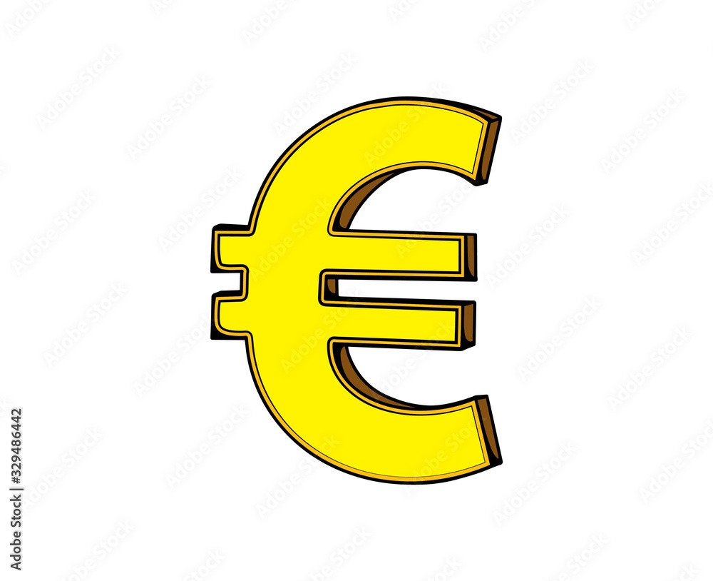 euro currency sign 3d vector euro currency sign 3d vector