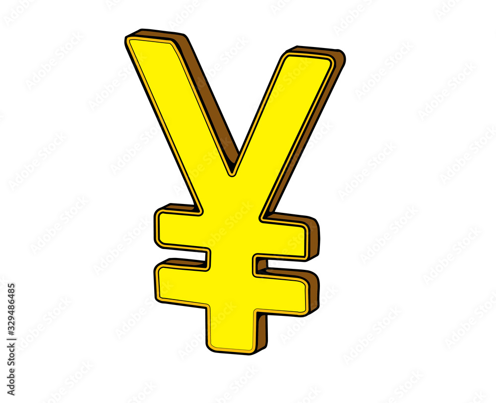 Fototapeta premium japanese yen currency sign 3d vector