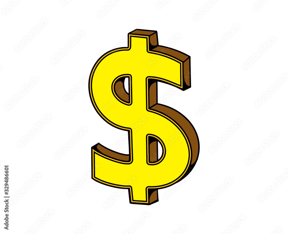 us doller 3d icon vector us doller 3d icon vector