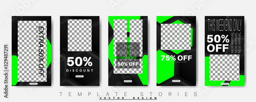 Editable Story background template. Vector Design web banner for social media. Post layout template.