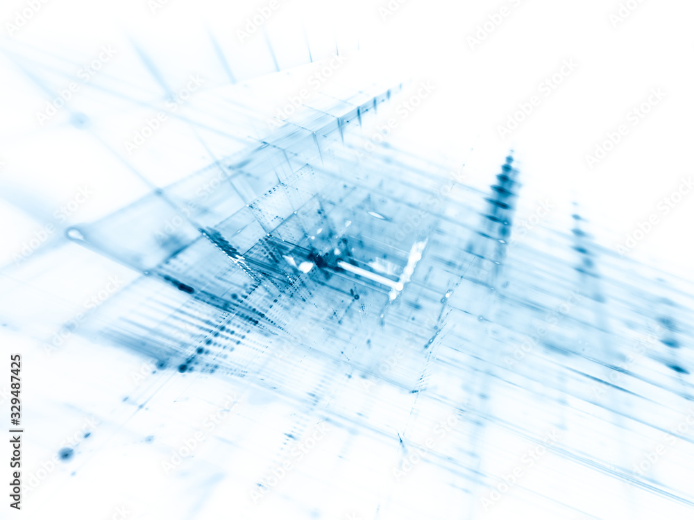 Abstract blue on white background element. Fractal graphics 3d illustration. Science or technology concept. Abstract blue on white background element. Fractal graphics 3d illustration. Science or technology concept.
