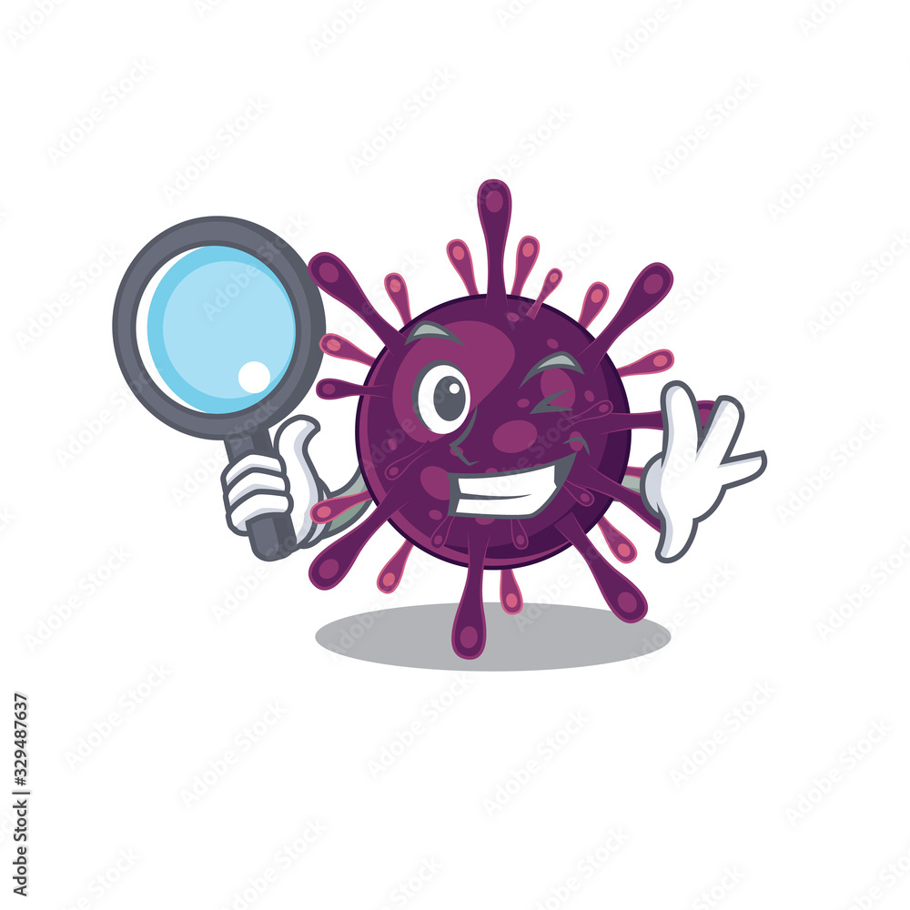 Coronavirus kidney failure in Smart Detective picture character design Coronavirus kidney failure in Smart Detective picture character design
