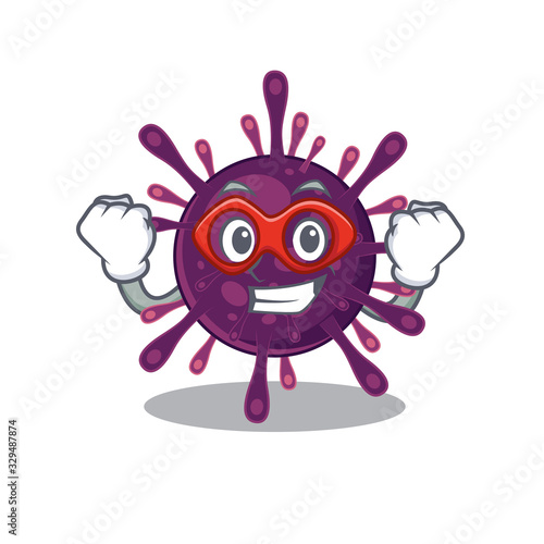 A picture of coronavirus kidney failure in a Super hero cartoon character