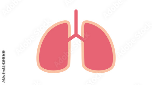 Simple Lung icon medical symbol