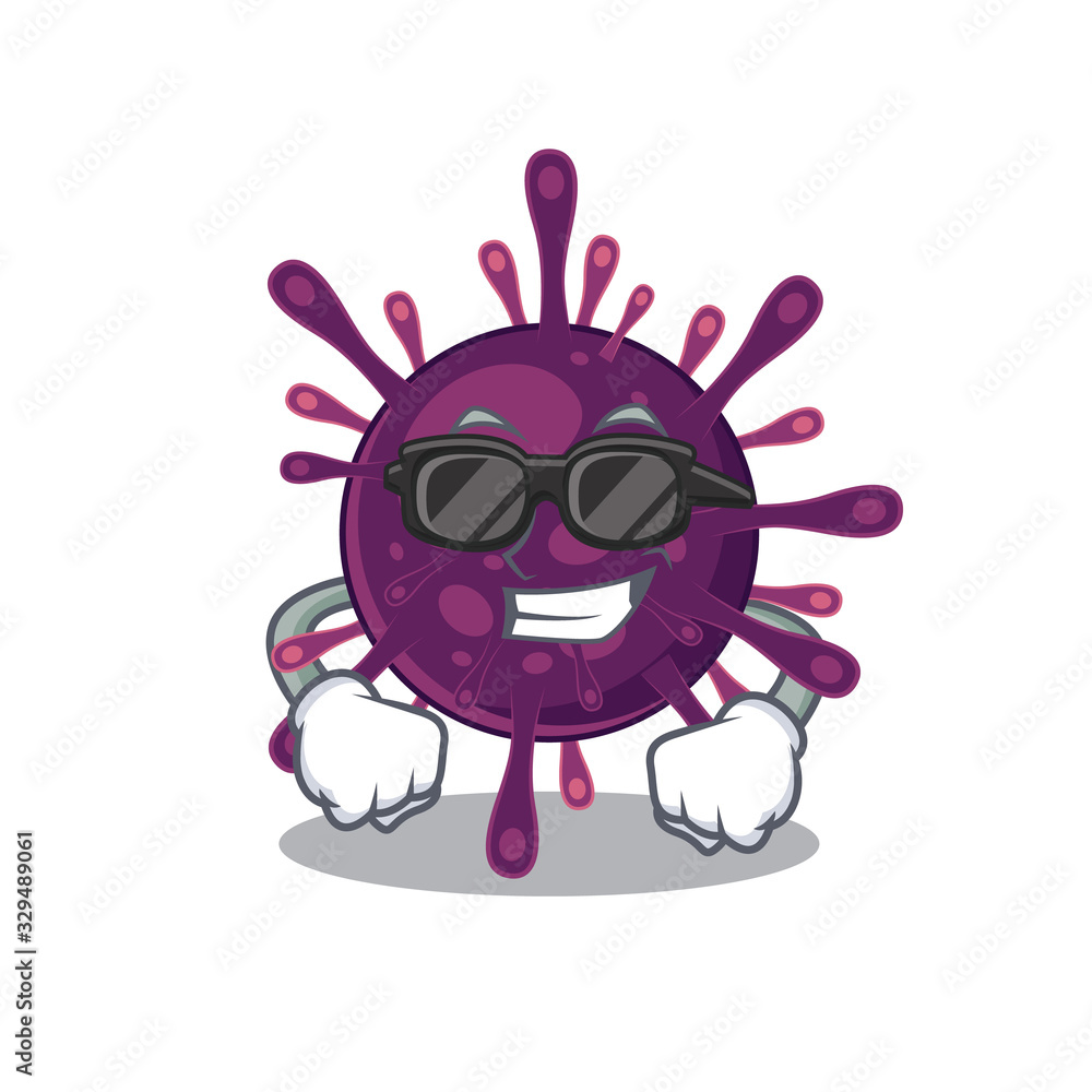 custom made wallpaper toronto digitalSuper cool coronavirus kidney failure mascot character wearing black glasses