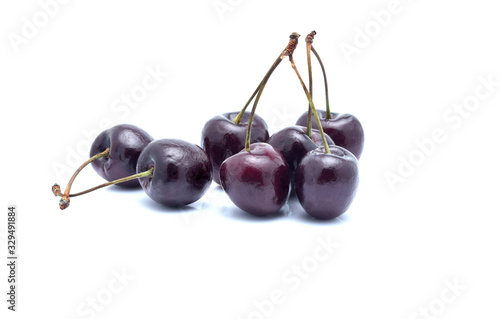 Cherry isolated on white background. With clipping path.