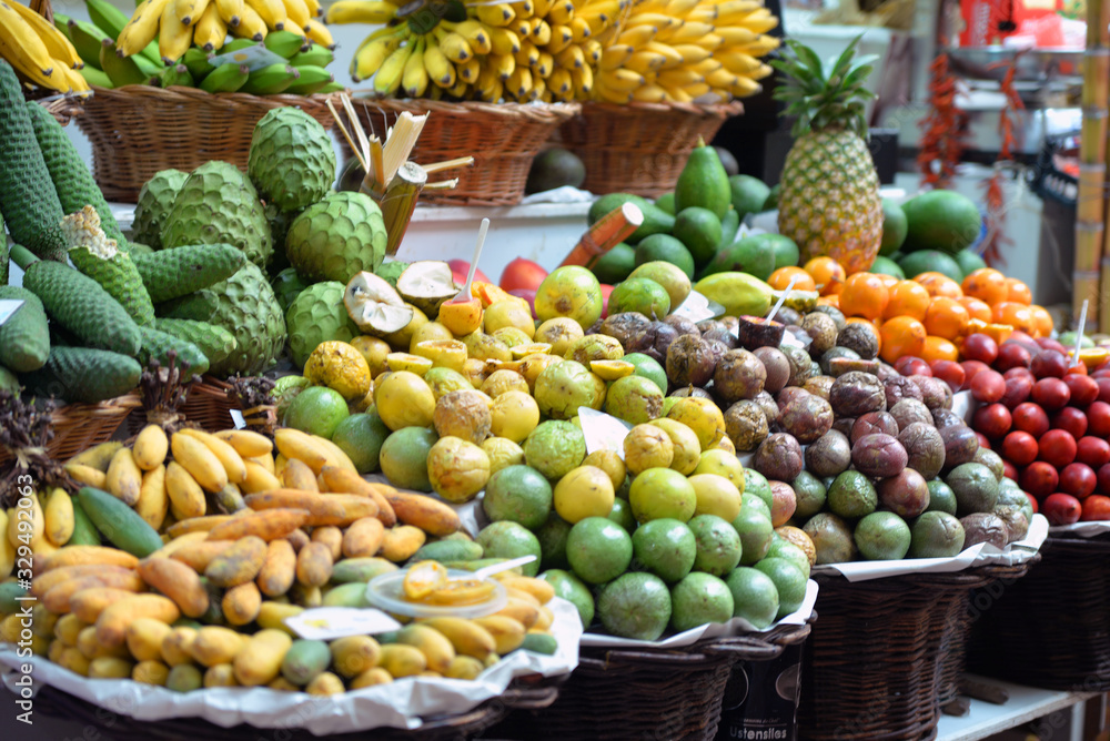 fruits and vegetables at the market fruits and vegetables at the market