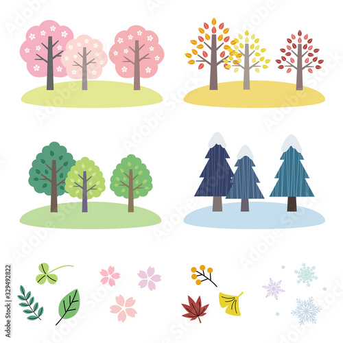 四季の木 / vector eps