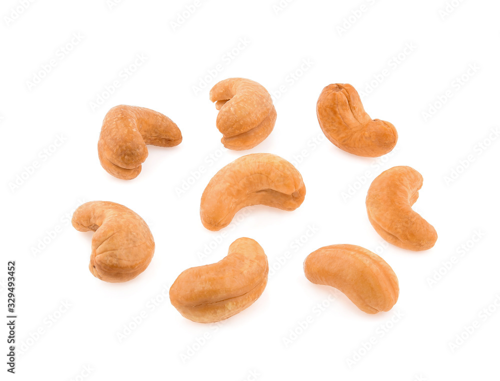 Cashew nut isolated on white background Cashew nut isolated on white background