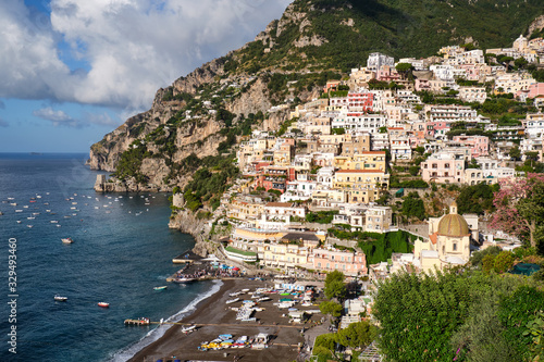 The famous village of Positano on the italian Amalfi Coast