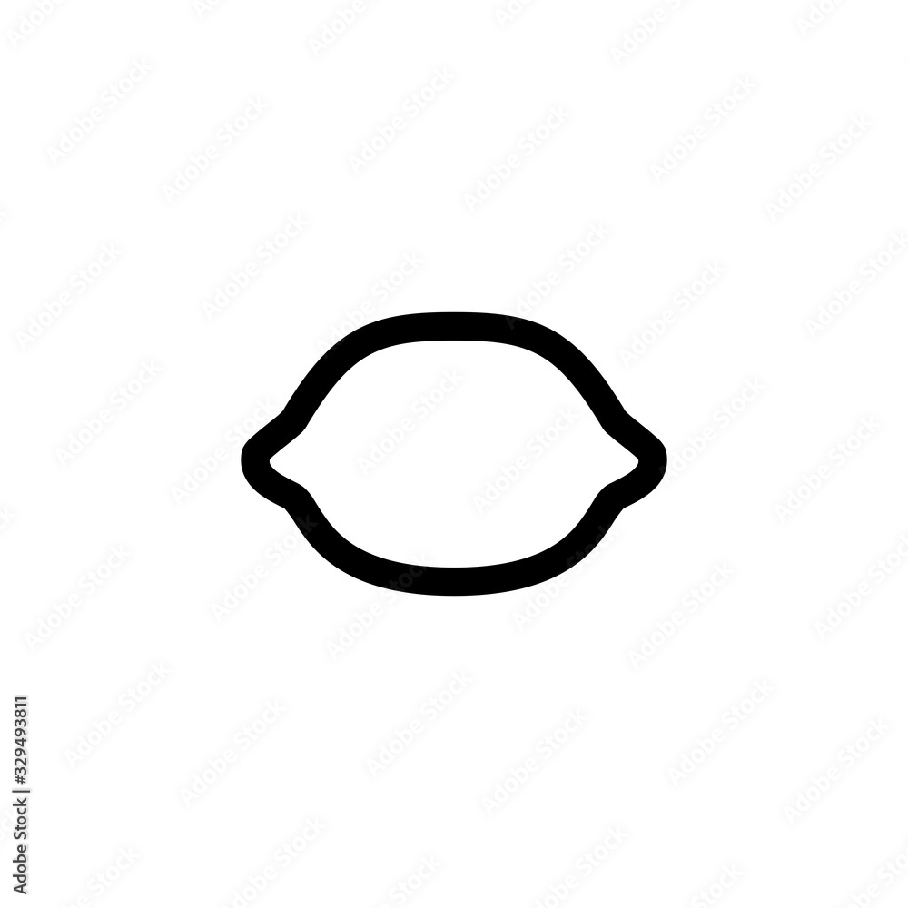 Fresh Lemon Fruit Outline Style Icon Vector Illustration. Fresh Lemon Fruit Outline Style Icon Vector Illustration.