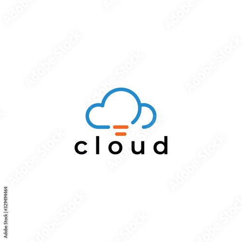 Cloud Logo template. Technology logo template. Business and Consulting logo template. Grow, Arrow, growth bar. 